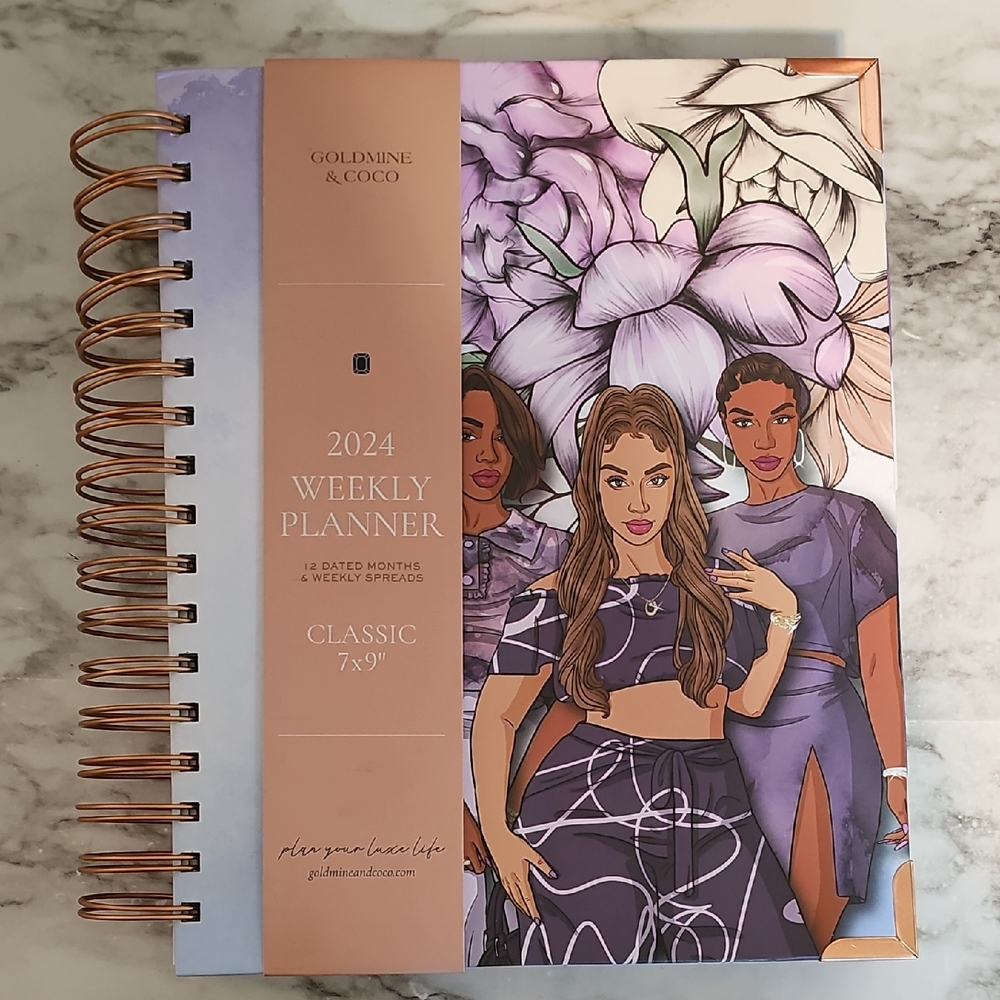 2024 Weekly Planner - Purple and Pink